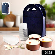 128 Steel Lunch Box Set (4 Pcs Black) thumbnail 5