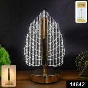 Elegant Plastic Led Table Lamp With Leaf Design Shade (1 Pc) thumbnail 6
