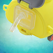 8822 Cute Plastic Bug Shape Water Bottle With Adjustable Shoulder Strap 4 Wheel   Straw Portable Drinking Cup Water Bottle For Kids  Water Bottle  Return Gift For Kids  Water Bottle With Straw  School Kinds Water Bottle (1 Pc) thumbnail 4