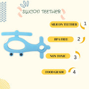 Silicone Helicopter Shape Teether For Baby (1 Pc  Mix Color) thumbnail 2