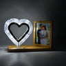 Heart Shape Cystal Led Lamp  Photo Frame Night Lamp  Wedding Gift  Love Couple