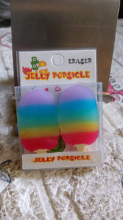 17523 Jelly Popsicle Shape Fancy  Stylish Erasers Mini Eraser Creative Cute Novelty Eraser For Children Eraser Set For Return Gift Birthday Party School Prize (2 Pc Set) thumbnail 6