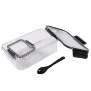 Plastic Kitchen Storage Container Big 800 Ml  Small 250 Ml With Air Seal Lock Lid  Spoon thumbnail 3