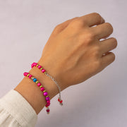 Traditional And Trendy Beaded Bracelet With Adjustable Chain (1 Pc) thumbnail 3