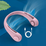 0616 Portable Neck Fan Holiday Hands Free Bladeless Neck Fan 360 Cooling Hanging Fan Usb Rechargeable Personal Neck Fan Wearable Neck Fan Suitable For Traveling thumbnail 4
