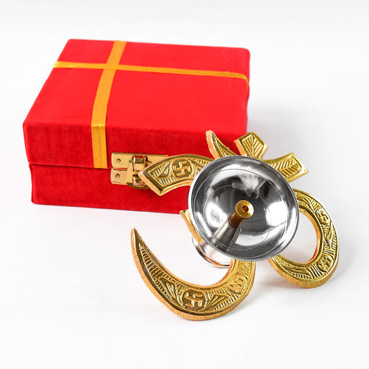 Om Symbol Brass Oil Diya (1 Pc)