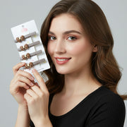 Elegant Bow Design Decorative Hair Clips Set (4 Pc) thumbnail 2