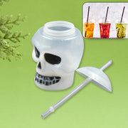 0287 Ghost Face Bottle Water Bottle Drinking Cup With Lid And Straw Party Favors Summer Hawaiian And Beach Party Decorations For Kids Adults With Brown Box(1 Pc) thumbnail 1