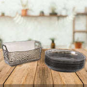 Plastic Household Plates Dinner Plates Dish Tray Skewer Bone Plate Set (10 Pcs Set) thumbnail 1