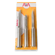 8243 Stainless Steel Multipurpose Sharp Cutting Knife With Non-slip Handle For Fruit Meat And Vegetable Chopping (Pack Of 3) thumbnail 3