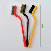 2166 3pc  Mini Wire Brush Set Brass Nylon Stainless Steel Bristles Household Cleaning Brush For Gas Stove Smoke Machine Tool Burner Tiles Tap Rust Removal Welding Slag Dirt  Paint Scrubbing. thumbnail 3