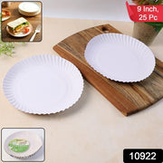 Freshee 9 Inch Round Compostable Paper Plate  25 Pcs Pack thumbnail 5