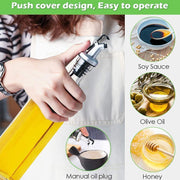 10011 Transparent Glassoil Dispenser 500 Ml Bottle Set Of 2 Spice Jar 250 Ml Set Of 3 Oil Bottle For Kitchen Oil  Vinegar Storage Glass Bottle Glass Container For Spice Masala (5 Pcs Set) thumbnail 4