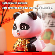 Car Decoration Solar Power Moving Head Panda Statue Creative (1 Pc) thumbnail 3