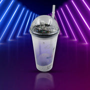 6883b  Led Glow Light Design Printed Insulated Double Wall Plastic Tumbler Cups With Straws 13oz Theming Astronaut In Space Travel Tumbler Freezer Mug Drinking Cups For Boys And Girls Schooltuitiongym Picnic (Pack Of 1) thumbnail 2