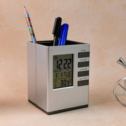 Multifunction Cube Digital Desk Clock With Pen Holder (1 Pc) thumbnail 5
