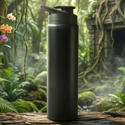 Premium Stainless Steel Sports Water Bottle With Flip Top Lid 900 Ml thumbnail 2