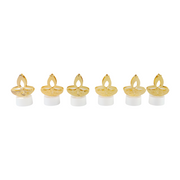 Golden Diya Shaped Led Tealight Candles (6 Pc) thumbnail 1