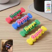 Cute Happy Bone-shaped Snap Hair Clips Set (4 Pc) thumbnail 1