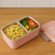 5583 Miracle Quick Lock Leak Proof 2 Compartment Stainless Steel Lunch Box Inner Plate Reusable Microwave Freezer Safe Lunch Box Trendy Thermal Insulation Leak Proof For Office Vacuum Tiffin Box For Boys  Girls  School  Office Women And Men thumbnail 5