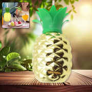 8447 Plastic Pineapple Cups With Straw Pineapple Party Favors Summer Hawaiian And Beach Party Decorations For Kids Adults With Brown Box(1 Pc) thumbnail 5