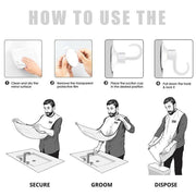 6027 Black Beard Apron Hair Clippings Catcher Grooming Bib thumbnail 5