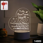Heart Shape 3d Led Acrylic Night Lamp (1 Pc) thumbnail 7