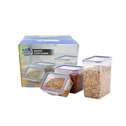5800 Classics Rectangular Plastic Airtight Food Storage Containers With Leak Proof Locking Lid Storage Container Set Of 3 Pc( Approx Capacity 500ml1000ml1500ml Transparent) thumbnail 3