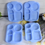 5363 Unbreakable Plastic Food Platesbiodegradable 5 Compartment Square Plate For Food thumbnail 1