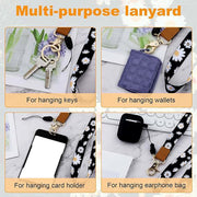 Floral Print Neck Lanyard Strap With Clip Hook  Mobile String (1 Pc) thumbnail 2