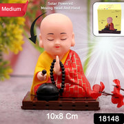 Solar Powered Sitting  Buddha Statue  Moving Head And Hand (1 Pc  Medium) thumbnail 7