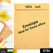 8784 Kraft Envelopes 16 X 14 Inch Brown Envelopes Envelopes Card Envelopes Kraft Paper Envelopes Invitation Envelopes Postcard Envelopes Quick Self Seal Stationery For General Office (1 Pc ) thumbnail 5