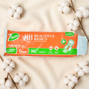 Beautiful Basics Orange Cotton Maxi Sanitary Pads Xl+ 280mm Pack Of 6 Pads thumbnail 4
