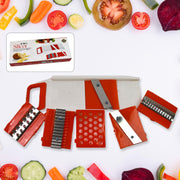 Plastic 6 In 1 Vegetables Slicer Cutter And Fruit Dicer Grater (1 Set) thumbnail 1