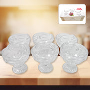 Glass Ice-cream Cup Set Home  Kitchen Serving Or Dessert Cup (6 Pcs Set) thumbnail 2