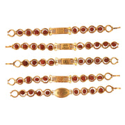 Gold Plated Designer Circular Bead Bracelet Rakhi For Brother (Mix Design  1 Pc) thumbnail 1