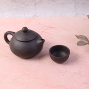 Premium Black Clay  Ceramic Tea Set With Teapot  4 Cups thumbnail 1
