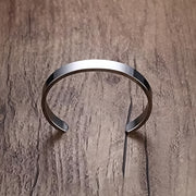 Minimalist Polished Open-ended Silver-tone Stainless Steel Kada (1 Pc) thumbnail 2