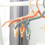 Folding Hanger With Clips For Clothes Adjustable Hanger (1 Pc) thumbnail 2