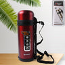13039 Liter Stainless Steel Water Bottle With Straw Strap  Handle  Vacuum Insulated Thermos Flask Double-walled Coffee Thermos Flask Leak-proof Water Bottle For Sports Fitness Gym (1500ml)