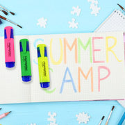 Highlighter Pen Assorted Colours Water Based Broad Tip Writing Marker (3 Pcs Set) thumbnail 2
