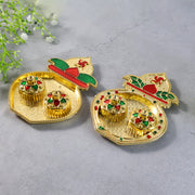 Decorative Plastic Kalash-shape Double Kumkum Box (Mix Design 1 Pc) thumbnail 1