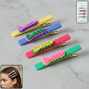 Sweet Text Decorative Hair Clip Set (4 Pc) thumbnail 1