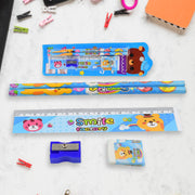 4580  Cartoon Wooden Pencil Set For Kids Boys Return Gifts Birthday Party Space Stationary Set Pencil Eraser Sharpener Combo Kit For Kids Boys thumbnail 1