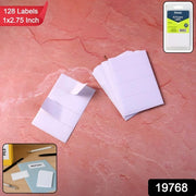 Premium All Purpose Adhesive White Labels (128 Labels) thumbnail 7
