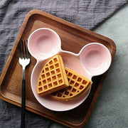 0843 Mickey Shaped Kidssnack Serving Sectioned Plate thumbnail 1