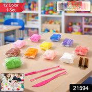 Kids 12 Color Antibacterial Super Clay Set For Creative Play (1 Set) thumbnail 7