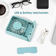 4810 Portable Desk Fan Big Table Fan 3 Step Speed Setting Fan Personal Desk Fan Suitable For Office  School  Home Use (Battery Not Include) thumbnail 3