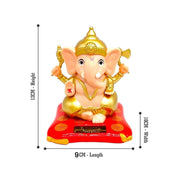 Solar-powered Dancing Ganesha Idol  Decorative Lord Ganpati Showpiece With Movement thumbnail 6