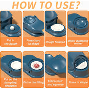 5302 Dumpling Press Mould For Gujiya  Ghughra  Momos Making 2 In 1 Dumpling Maker Mould Machine Kitchen Dumpling Making Tool thumbnail 6